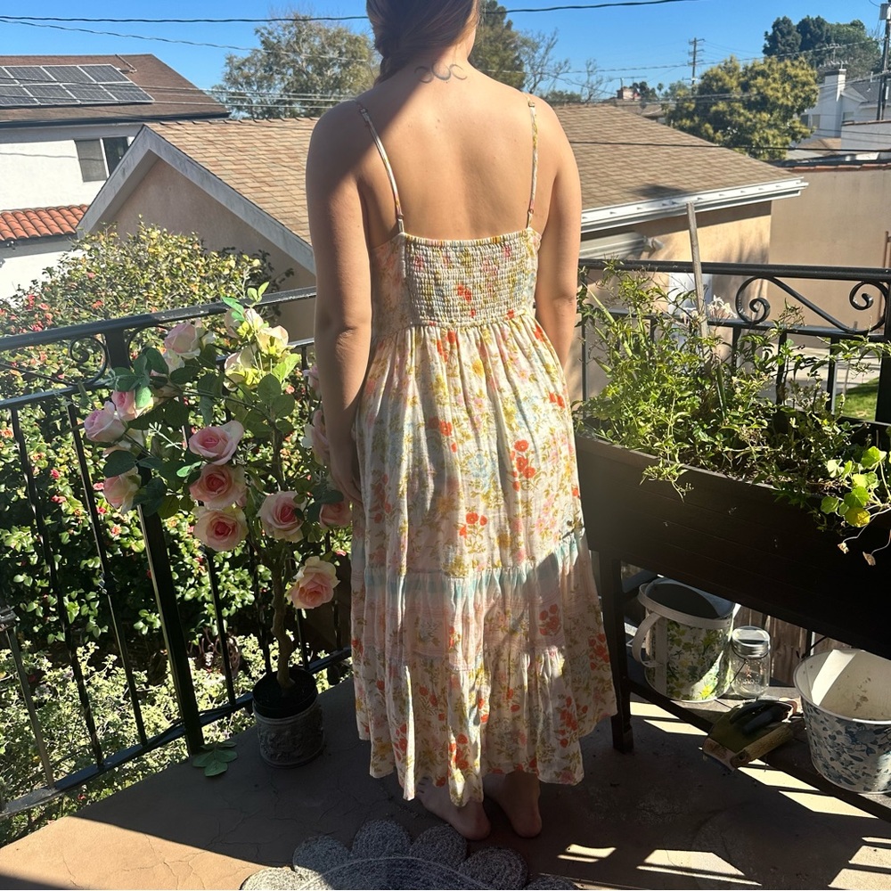 Spell Cream Maxi Dress with Pastel Floral Print - Picture 4 of 7